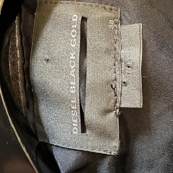 EU 38 ❤️$2495 DIESEL BLACK GOLD Women's LEATHER JACKET Biker Riding jacket ITALY - Picture 9 of 16